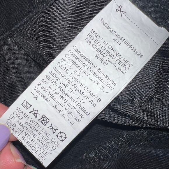 Dazy Black High Rise Wide Leg Denim Jean Pants Size Medium - Picture 6 of 6